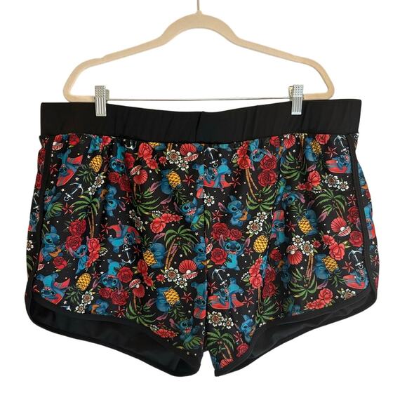 Disney Other - TORRID DISNEY Swim Shorts Bathing Suit Lilo & Stitch Black Floral Hawaiian | 4X
